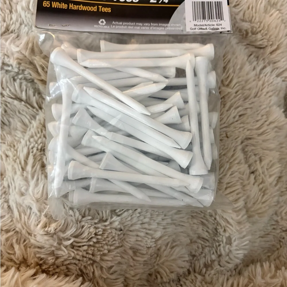 X-Treme Tees Extra Long White Hardwood Golf Tees 2 3/4” | 65 Count Golf Accessor - Picture 3 of 3